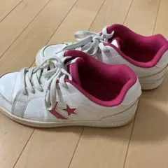 コンバース　23cm ホワイト×ピンク