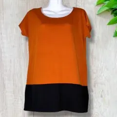 2631　YiN SHANG　バイカラー　トップス　半袖　レディース　【M】