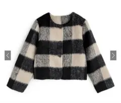 GRL チェック柄シャギージャケット