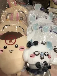 ちいかわ　おかおBIGボストンバッグ　うさぎ　モモンガ　ぬいぐるみ