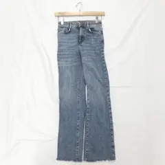 ザラ ZARA ジーパン デニム ジーンズ XS 青 カットオフ カジュアル