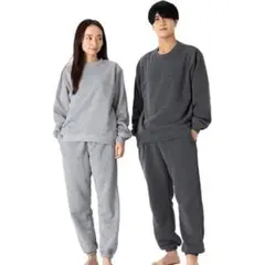 裏起毛 スウェット 上下セット グレー LL ルームウェア パジャマ 男女兼用