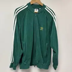 adidas トラックジャケット　緑　XL