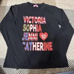 ブラック 長袖 Tシャツ JENNI