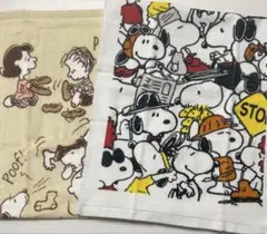 新品　スヌーピー　フェイスタオル　2枚