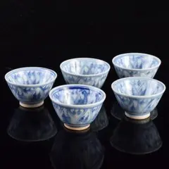 平安 三浦竹泉造 大明成化年製款 染付 煎茶碗 三客 V R4643 - メルカリ