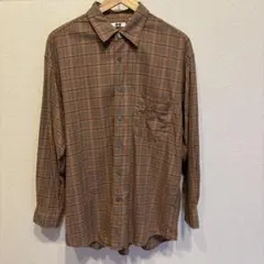 UNIQLO U ライトフランネルワイドフィットチェックシャツ 廃盤モデル