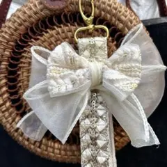 インド刺繍が華やかなリボン付きバックやスマホストラップ　new version