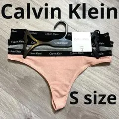 新品カルバンクライン レディースパンティ⭐️TバックSサイズ3枚セット 黒グレー