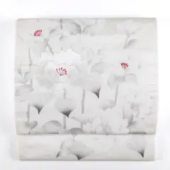 R8SK223 袋帯 未仕立て 京都 西陣織 蘇州刺繍 ラメ シック お太鼓柄