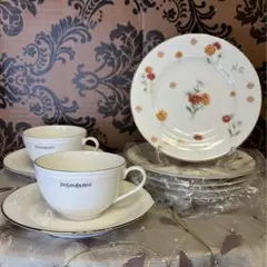 イヴサンローラン　カップ&ソーサー　２客　ニナリッチ　ケーキ皿　5枚