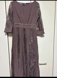 パープル レース パーティードレス サイズ38 総レース 結婚式 二次会