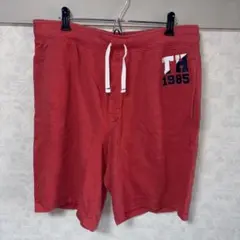 TOMMY HILFIGER ハーフパンツ　スウェットパンツ　レッドＬ