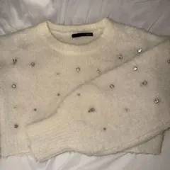 Heather ニット　ビジュー付き