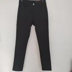 ブラックスリムフィットカジュアルパンツハートマーケット