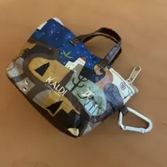 カルディ　伝説柄　カラビナ付き　ミニバック