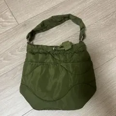 オリーブグリーン キルティングバッグ