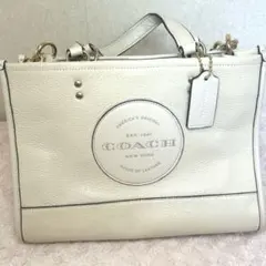 COACH コーチ デンプシー キャリーオール 2WAYショルダーバッグ 白