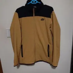 YONEX ウォームアップジャケットユニ Oサイズ ベージュ/ブラック