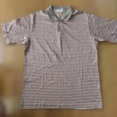 【新品】PLAYBOY ポロシャツ ボーダー柄 ブラウン系のサムネイル