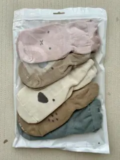 【新品】ベビー靴下 5足セット 12-14センチ 動物柄 SOFTBOX