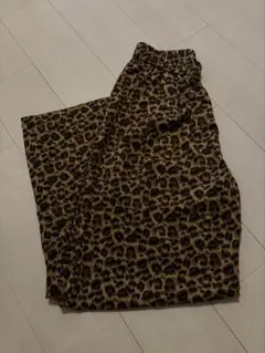 レオパード柄 ワイドパンツ