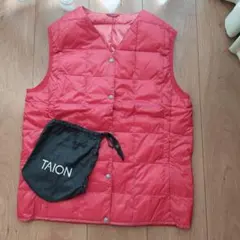 TAION♡タイオン　ダウンベスト　ベスト ノースリーブ　M　収納袋付き
