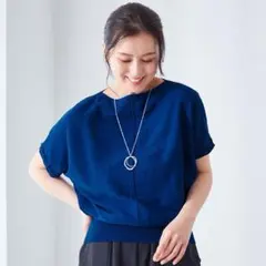 ベルメゾン　二の腕が隠れる遮熱ニットのサムネイル