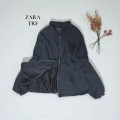 ザラトラファ ブルゾン【L】MA1 ビッグシルエット アウター ブラックm284