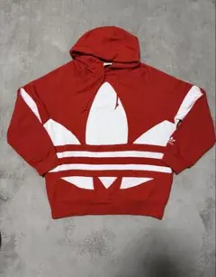 adidas ビッグロゴ　トレフォイルパーカー　XOサイズ
