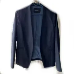 美品　グリーンレーベルリラクシング　ノーカラージャケット