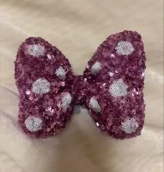 ディズニーミニーリボンヘアゴムピンク