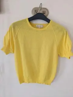 ROPE 　PICNIC　黄色 ラグランスリーブ ニット 半袖