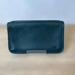 OLD COACH オールドコーチ グリーン レザー フラットポーチ