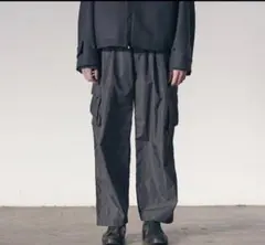 stein Nylon Military Wide Trousers ブラック