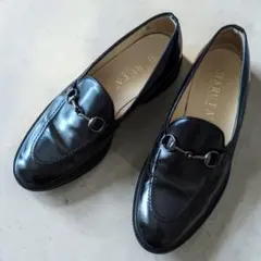 美品♡HARUTA 本革ビットローファー 3E 幅広 エクストラライト 黒 27