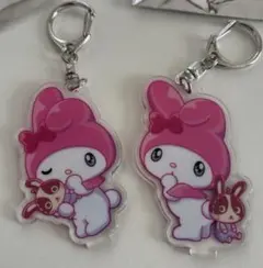 マイメロディ アクリルキーホルダー ピンク