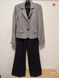 レディース ONEIROS ツイードスーツ ブラック・グレー 11号　最終値下げ