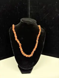 天然本珊瑚 サンゴ さざれ ネックレス SILVER刻印 ヴィンテージ 桃色 赤のサムネイル