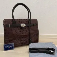 【 未使用 】RODANIA ロダニア ハンドバッグ クロコダイル 本革