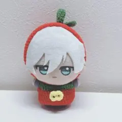 ハンドメイド　10cm ぬい服　ぬい活　ぬい帽子　りんご　ちびぐるみ りんご