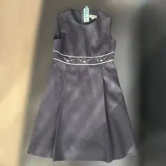 小学校受験　マムエモア　黒の刺繍入り　120 ジャンパースカート