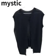 mystic ミスティック シアー ニットベスト ノースリーブ ブラック