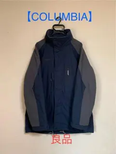 【COLUMBIA】コロンビアウィンドブレーカー ジャケット 濃紺/灰M 良品