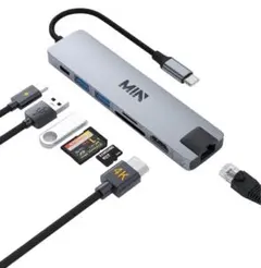 匿名配送❣️USBCハブ7-in-14K HDMI/有 i* LAN 100Mps