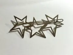 ゴールド 星型 ヘアピン 3つ連なり