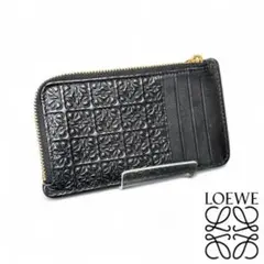 LOEWE ロエベ フラグメントケース リピートアナグラム レザー ブラック