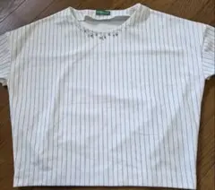 earth music&ecology ストライプ ビジュー Tシャツ