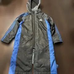 adidas ベンチコート ブラック/ブルー 140
