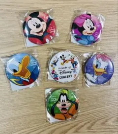 ディズニー　キャラクター　缶バッジ6個セット